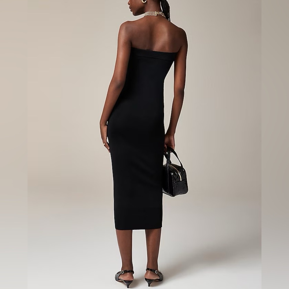 J. Crew - Cyan Black Strapless Sweater-Dress - Picture 6 of 6